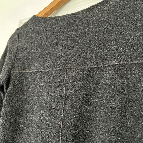 Eileen Fisher Wool Knit Mini Dress w Elbow Length Sleeves Sz PS w MEASUREMENTS! - Picture 6 of 9